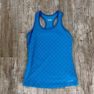 Blue running tank